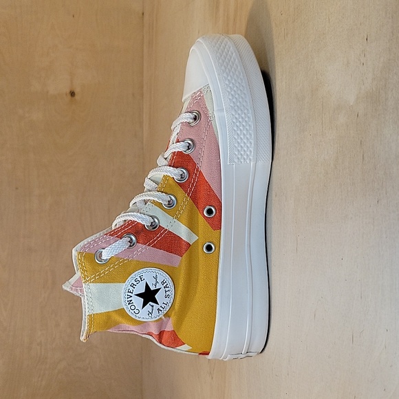 Converse Shoes - Converse Chuck Taylor All Star Lift Hi Platform Orange Stripes Women's Shoes